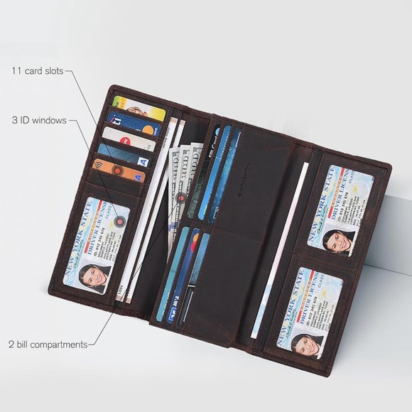 Leather ESTALON Crossbody Bags/Bifold Wallet set - Picture 7 of 15